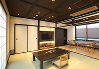 Naramachi atmosphere Japanese-style room of 14-tatami mat size (with an open-air bath)